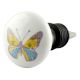 Yellow Butterfly Ceramic Wine Stopper